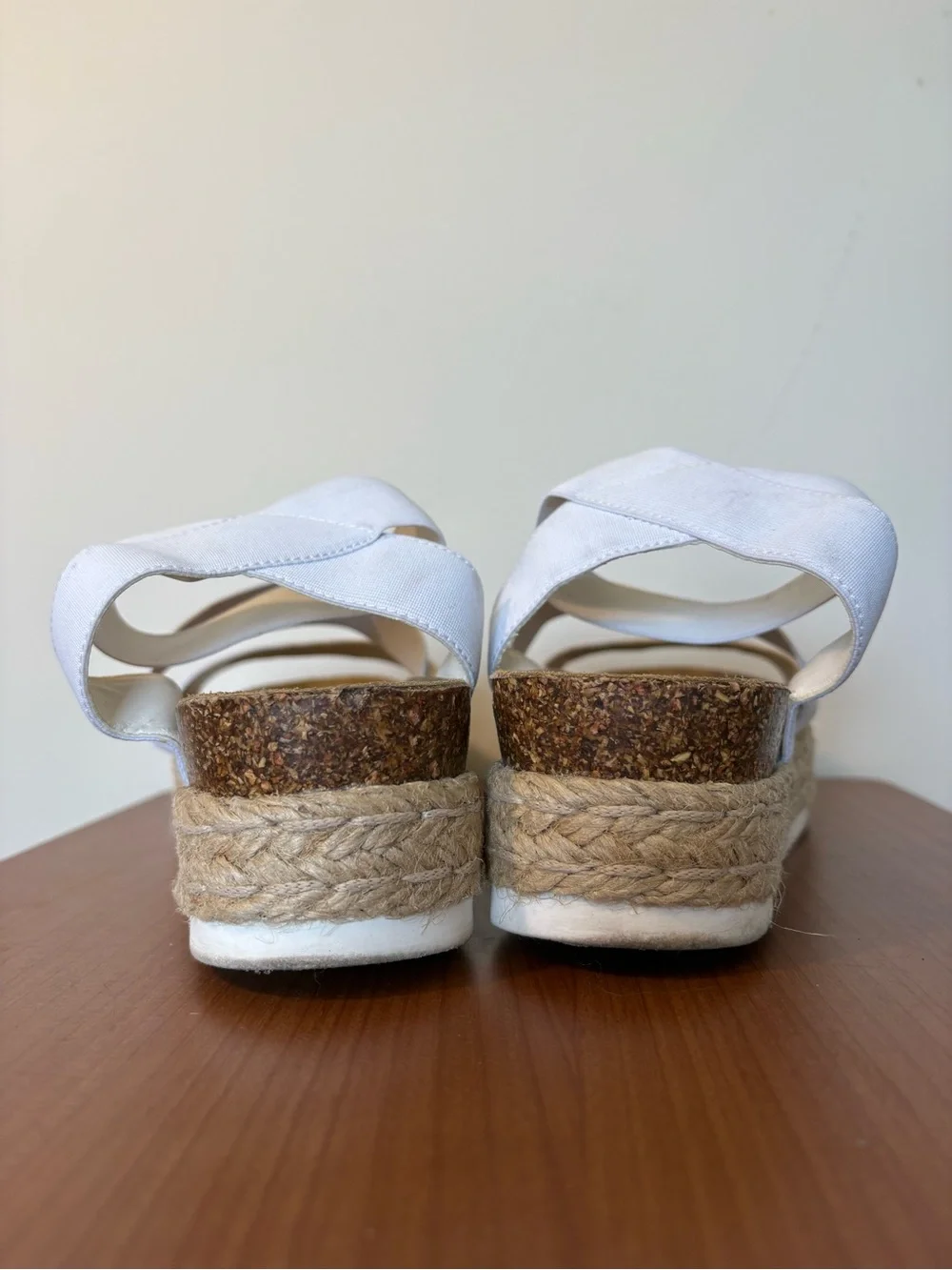 Steve Madden Kimmie White Platform Espadrille Sandals size 9 Everyday essential